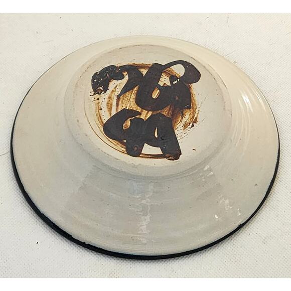 CAT BOWL-"Psycho Cat"-Hand Crafted-Pottery-Food or Water-6" Diameter - Picture 4 of 7